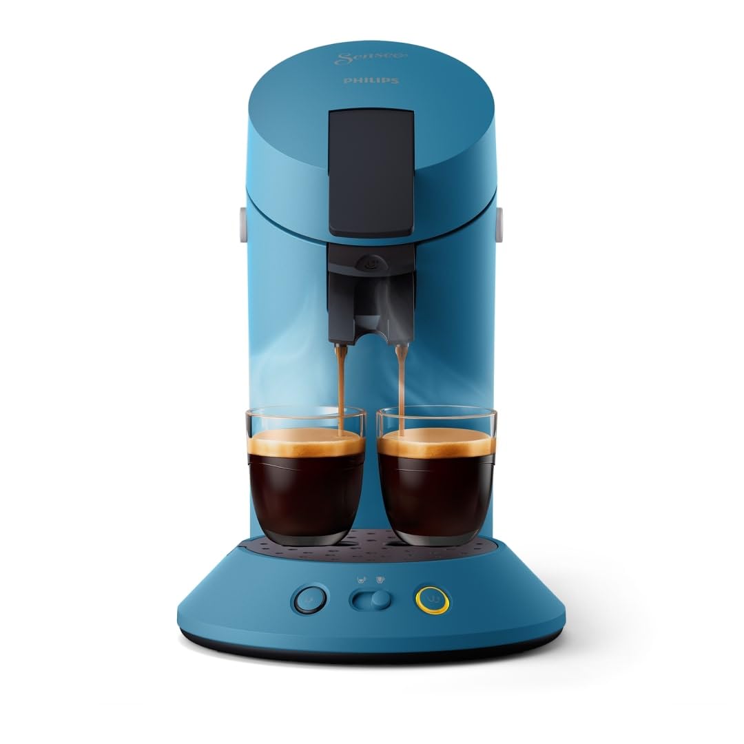 Cafetière à dosettes Bleu Paon – Finition mate (réf. CSA210/00)