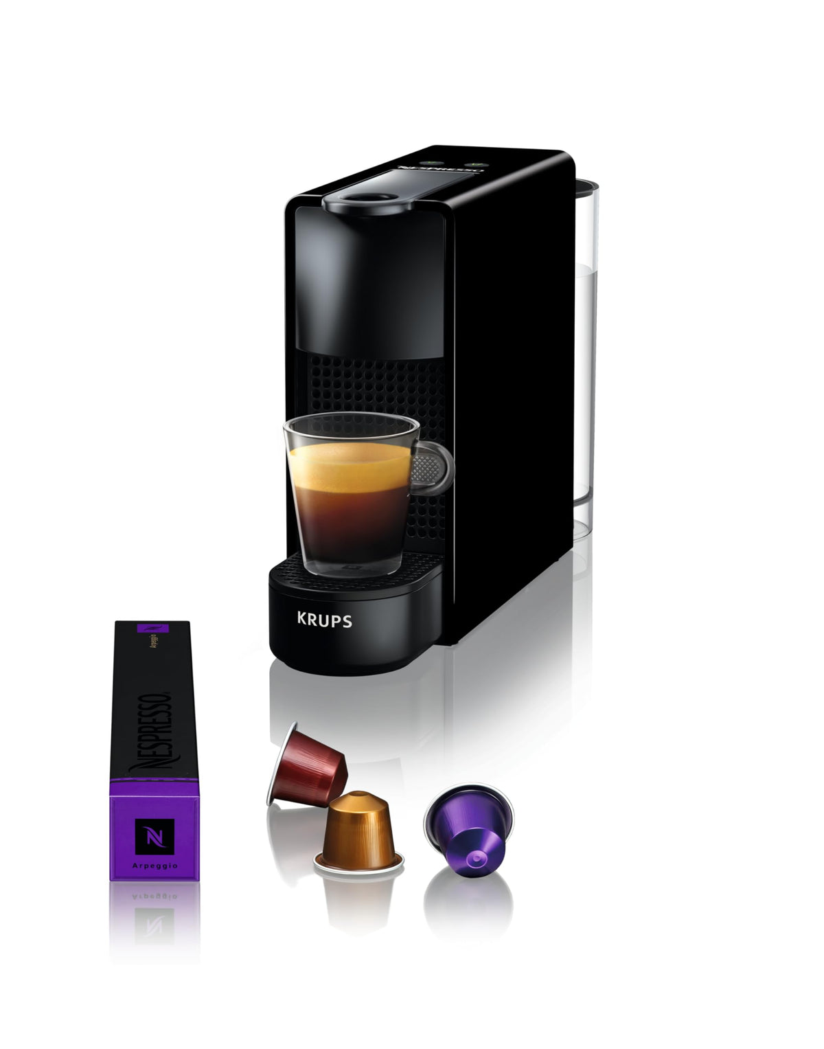 Machine à capsules design – Noir mat, espresso et café long