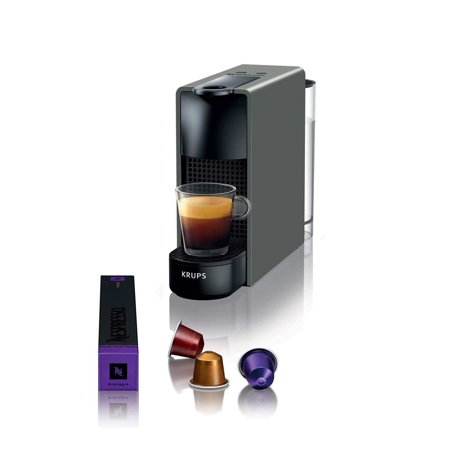 Machine espresso ultra-compacte – Gris intense (espresso & café long)