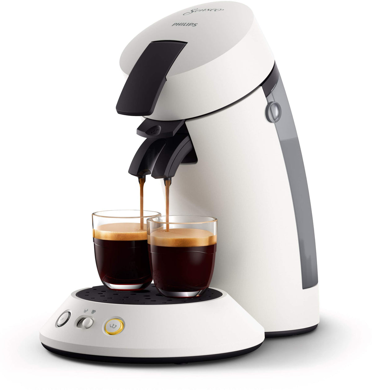 Cafetière à dosettes Blanche – Finition mate (réf. CSA210/11)