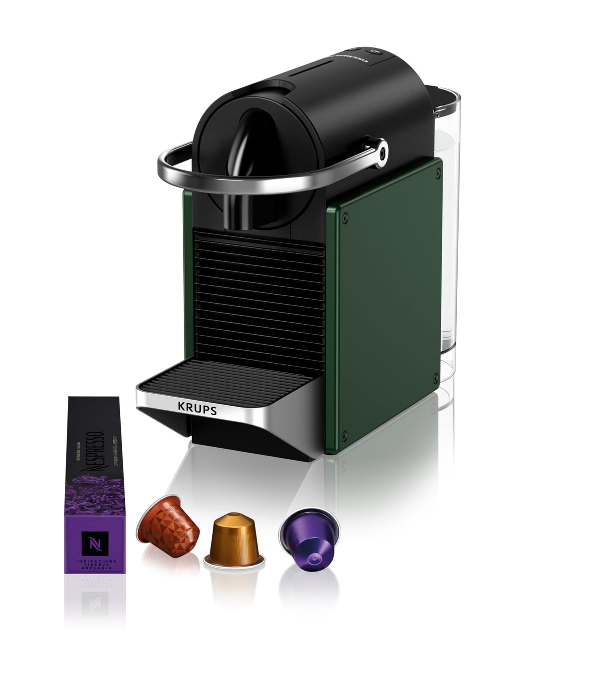 Machine espresso Vert foncé – Compacte, finition métal