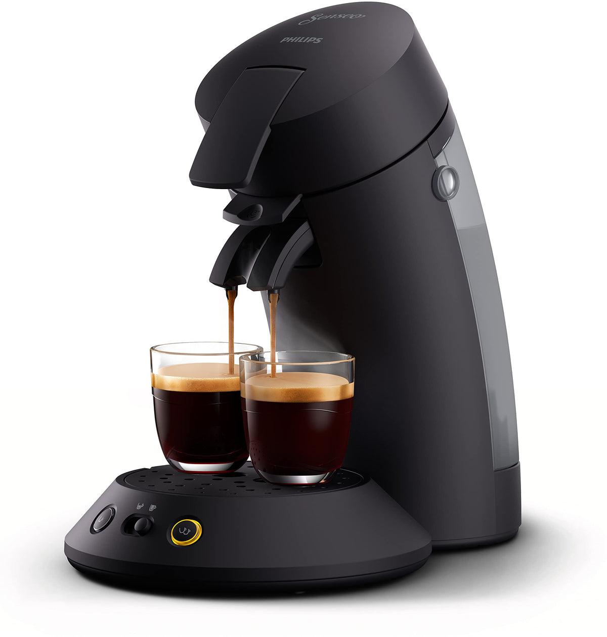 Cafetière à dosettes compacte – Noir piano (réf. CSA210/22)